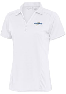 Antigua Omaha Storm Chasers Womens White Tribute Short Sleeve Polo Shirt