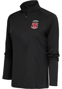 Antigua Indianapolis Indians Womens Grey Tribute 1/4 Zip Pullover