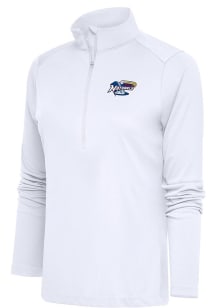 Antigua  Womens White Tribute Qtr Zip Pullover