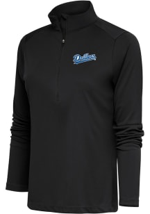 Antigua Tulsa Drillers Womens Grey Tribute Qtr Zip Pullover