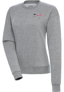 Antigua Frisco Rough Riders Womens Grey Victory Crew Sweatshirt