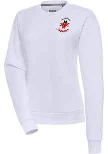 Antigua Indianapolis Indians Womens White Victory Crew Sweatshirt