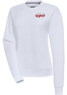 Antigua Lansing Lugnuts Womens White Victory Crew Sweatshirt