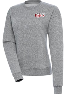 Antigua Lansing Lugnuts Womens Grey Victory Crew Sweatshirt