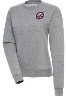 Antigua Louisville Bats Womens Grey Victory Crew Sweatshirt