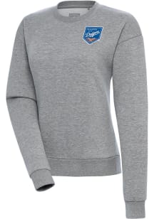 Antigua Oklahoma City Dodgers Womens Grey Victory Crew Sweatshirt