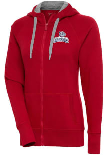 Antigua Lehigh Valley Ironpigs Womens Red Victory Long Sleeve Full Zip Jacket