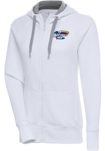 Antigua  Womens White Victory Long Sleeve Full Zip Jacket