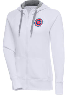 Antigua South Bend Cubs Womens White Victory Long Sleeve Full Zip Jacket