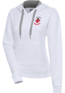 Antigua Indianapolis Indians Womens White Victory Hooded Sweatshirt