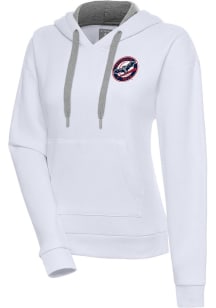 Antigua Louisville Bats Womens White Victory Hooded Sweatshirt