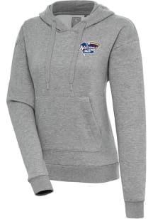 Antigua  Womens Grey Victory Hooded Sweatshirt