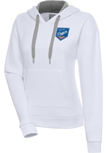 Antigua Oklahoma City Dodgers Womens White Victory Hooded Sweatshirt