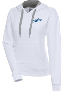 Antigua Tulsa Drillers Womens White Victory Hooded Sweatshirt