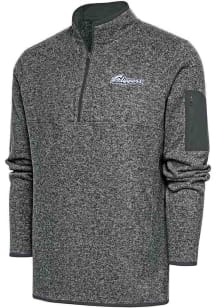 Antigua Columbus Clippers Mens Grey Fortune Long Sleeve 1/4 Zip Fashion Pullover