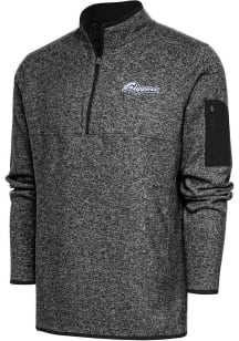 Antigua Columbus Clippers Mens Black Fortune Long Sleeve 1/4 Zip Fashion Pullover