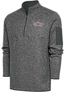 Antigua Fort Wayne TinCaps Mens Grey Fortune Long Sleeve 1/4 Zip Fashion Pullover