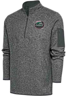 Antigua Great Lakes Loons Mens Grey Fortune Long Sleeve 1/4 Zip Fashion Pullover