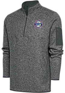 Antigua Jersey Shore BlueClaws Mens Grey Fortune Long Sleeve 1/4 Zip Fashion Pullover