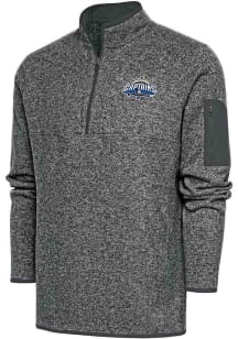 Antigua Lake County Captains Mens Grey Fortune Long Sleeve 1/4 Zip Fashion Pullover