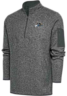 Antigua Quad Cities River Bandits Mens Grey Fortune Long Sleeve 1/4 Zip Fashion Pullover