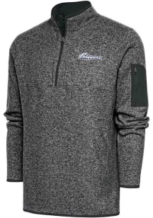Antigua Columbus Clippers Mens Grey Fortune Big and Tall 1/4 Zip Pullover