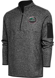 Antigua Great Lakes Loons Mens Black Fortune Big and Tall 1/4 Zip Pullover