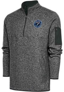 Antigua Sugar Land Space Cowboys Mens Grey Fortune Big and Tall 1/4 Zip Pullover