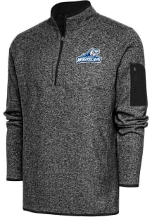 Antigua West Michigan Whitecaps Mens Black Fortune Big and Tall 1/4 Zip Pullover