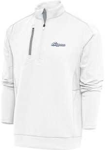 Antigua Columbus Clippers Mens White Generation Long Sleeve 1/4 Zip Pullover