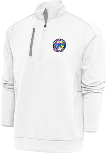 Antigua Jersey Shore BlueClaws Mens White Generation Long Sleeve 1/4 Zip Pullover