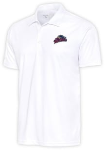 Antigua Scranton Wilkes Mens White Tribute Short Sleeve Polo