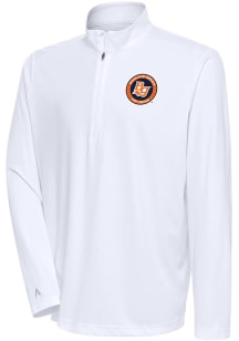 Antigua Bowling Green Hot Rods Mens White Tribute Long Sleeve 1/4 Zip Pullover