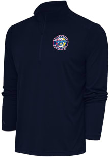 Antigua Jersey Shore BlueClaws Mens Navy Blue Tribute Long Sleeve 1/4 Zip Pullover