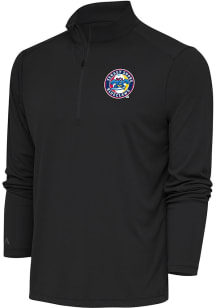 Antigua Jersey Shore BlueClaws Mens Grey Tribute Long Sleeve 1/4 Zip Pullover