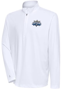 Antigua Lake County Captains Mens White Tribute Long Sleeve 1/4 Zip Pullover