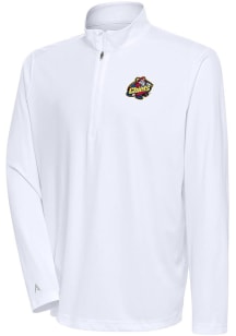 Antigua Peoria Chiefs Mens White Tribute Long Sleeve 1/4 Zip Pullover