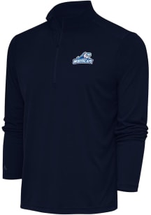 Antigua West Michigan Whitecaps Mens Navy Blue Tribute Long Sleeve 1/4 Zip Pullover