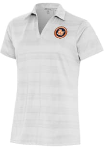 Antigua Bowling Green Hot Rods Womens White Compass Short Sleeve Polo Shirt