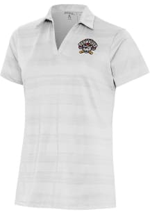 Antigua Erie SeaWolves Womens White Compass Short Sleeve Polo Shirt
