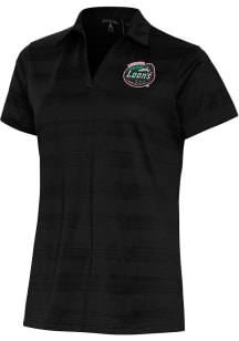 Antigua Great Lakes Loons Womens Black Compass Short Sleeve Polo Shirt