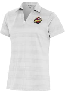 Antigua Peoria Chiefs Womens White Compass Short Sleeve Polo Shirt