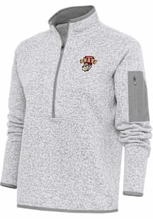 Antigua Altoona Curve Womens Grey Fortune Qtr Zip
