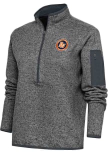 Antigua Bowling Green Hot Rods Womens Grey Fortune 1/4 Zip Pullover