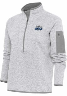 Antigua Lake County Captains Womens Grey Fortune 1/4 Zip Pullover