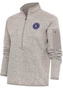 Antigua Round Rock Express Womens Oatmeal Fortune Qtr Zip