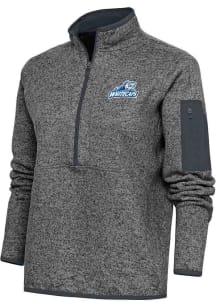 Antigua West Michigan Whitecaps Womens Grey Fortune 1/4 Zip Pullover