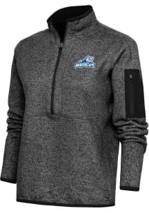 Antigua West Michigan Whitecaps Womens Black Fortune 1/4 Zip Pullover