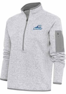 Antigua West Michigan Whitecaps Womens Grey Fortune 1/4 Zip Pullover