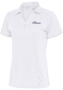 Antigua Columbus Clippers Womens White Tribute Short Sleeve Polo Shirt
